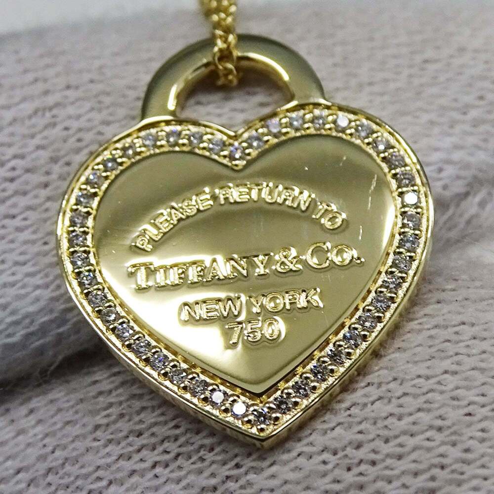 Tiffany & Co. Women's Necklace, 750YG Diamond, Return to Heart Tag, Yellow Go... - Picture 7 of 13
